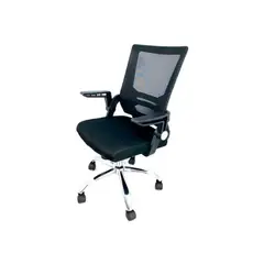 MOBLIHOUSE - Silla de escritorio Brazos abatibles Negro