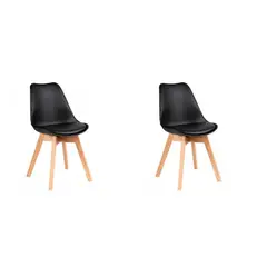 MOBLIHOUSE - Set x2 Silla Comedor Torino Negro