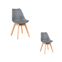 MOBLIHOUSE - Set x2 Silla Comedor Torino Gris