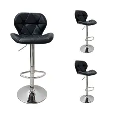 MOBLIHOUSE - Set x3 Silla Bar Bari Negro