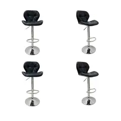 MOBLIHOUSE - Set x4 Silla Bar Bari Negro