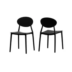 MOBLIHOUSE - Set x2 Silla Comedor Capri Negro