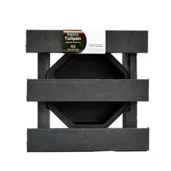 GENERICO - Base Para Matera Plástico Cuadrado 23x23x10cm Gris