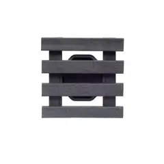 GENERICO - Base Para Matera Con Ruedas Plástico Cuadrado 30X30X10Cm Gris