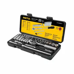 PRETUL - Juego de Copas en Pulgadas 22 Piezas Cuadrante