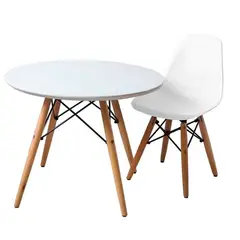 EKONOMODO COLOMBIA - Mesa Infantil + Silla Eames Kids Blanco