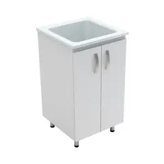 FIRPLAK - Rh Kit Lavadero Aqua 50X50 + Mueble Blanco