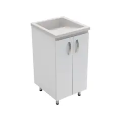 FIRPLAK - Lavadero Eco Natural 46X51Cm Con Mueble Blanco Rh