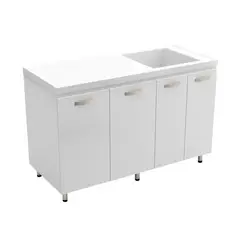 FIRPLAK - Rh Kit Lavadero Pro 140X60 + Mueble Pro Blanco
