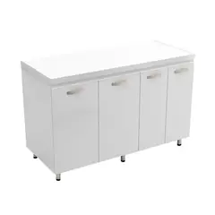 FIRPLAK - Rh Kit Mesa De Trabajo Pro140X60+Mueble Blanco