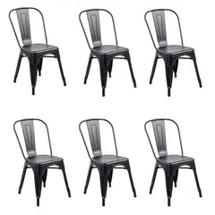 EKONOMODO COLOMBIA - Setx6 Silla Turca 35X34X85 Negro