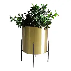 JUST HOME COLLECTION - Matera Hierro Mini Cilindro 11x16.5cm Oro