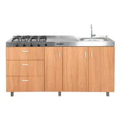 CHALLENGER - Mueble Base de Cocina 3 puertas 3 cajones 1,80 M Amber SA 22180
