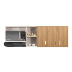 CHALLENGER - Mueble Aéreo de Cocina 3 puertas 1,80 M espacio para Microondas SA 35180