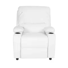 MUEBLES FIOTTI - Silla Reclinable 1 Puesto Portavasos Waheeb Blanco