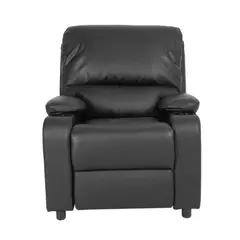 MUEBLES FIOTTI - Silla Reclinable 1 Puesto Portavasos Waheeb Negro