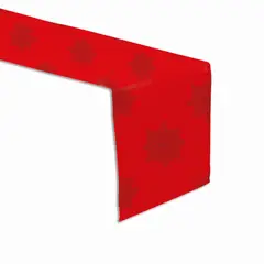 RASCHELTEX - Camino de mesa navideño Estrella de Belén 177X30 Rojo Satin