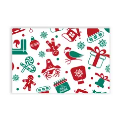RASCHELTEX - Individual Navideño Noche Mágica 30X46 Verde/Rojo 4 Puestos