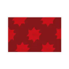 RASCHELTEX - Individual navideño Estrella de Belén 30X46 Rojo Satin 4 Puestos