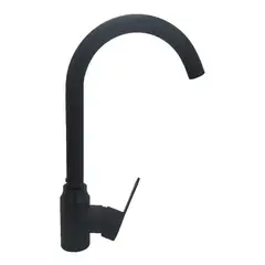 CCOL - Griferia lavaplatos negra cuello ganso daxell