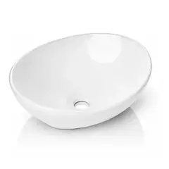 CCOL - Lavamanos ceramica blanco sobreponer ovalado