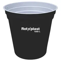 ROTOPLAST - Tanque Bicapa 1000 L Negro C.T