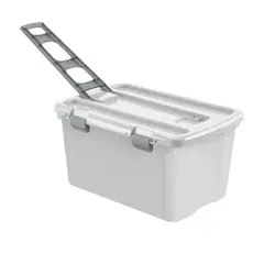 RIMAX - Caja Plástica con Ruedas 120lt Gris