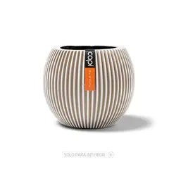 TUMATERA - Matera Cerámica Redonda Vase Groove 10x12x10cm Marfil