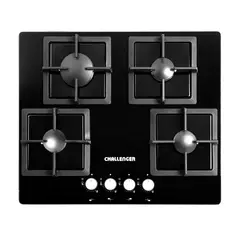 CHALLENGER - Estufa Empotrable Gas Natural 60x52 cm 4 Puestos Vidrio Squad