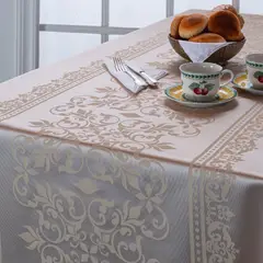 RASCHELTEX - Mantel Rectangular Luxury 6 Puestos Satin con diseño