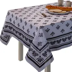 RASCHELTEX - Mantel Rectangular Cenefa Real 6 Puestos con diseño