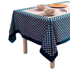 RASCHELTEX - Mantel Rectangular Piramide 6 Puestos con Diseño