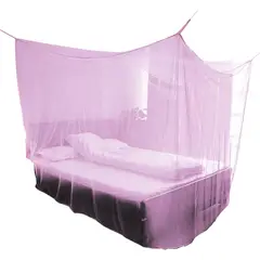 RASCHELTEX - Toldillo Mosquitero Doble Rosado 140x140x190 Cm