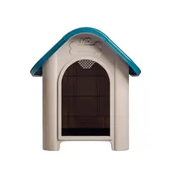 MQ - Casa Para Perros Plástica 74.5x60x66cm Mediano Turquesa