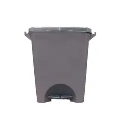 KLEINE WOLKE - Caneca Plástica Pedal Doble 2x20 Litros 60cm Negro/Blanco Kleine