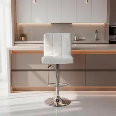 OR DESIGN - Set x3 Sillas Tipo Bar Acolchadas en color Negro