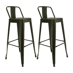 OR DESIGN - Setx2 Butaco Alto Tolix Espaldar Tipo Bar Bronce