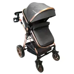 HAPPY BABY - Coche Bebé Moises Alizze Gris