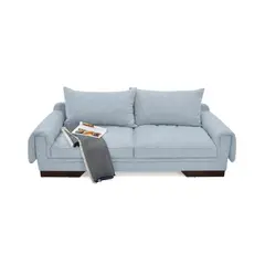 HOGAR VENECIA - Sofa Daytona 80X218X85 Tela Plata