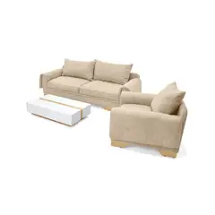 HOGAR VENECIA - Sala Daytona 1 Poltrona Tela Beige
