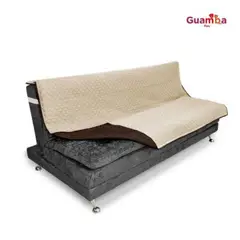 GUAMBA - Protector para Sofá Click Clack 180x180 Chocolate-Beige
