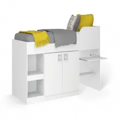 AKIVOY - Cama Sencilla Mad Multi Cj 105X84X193 Blanco Bril