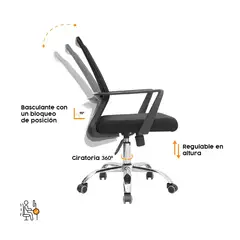 BONNO - Silla de escritorio Negro Clasica
