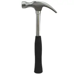 DISCOVER - Martillo de Uña Pulido de Mango Niquelado y Caucho 8 Oz