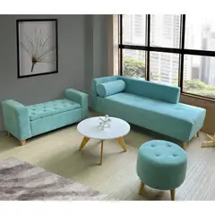 DKO DESIGN SAS - Sala Fresh Sofa + Banqueta Baul + Puff + Mesa de Centro