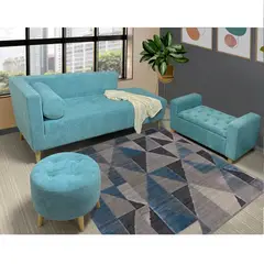 DKO DESIGN SAS - Sala Fresh Sofa + Banqueta Baul + Puff