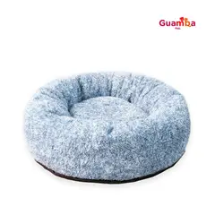 GUAMBA - Cama para Mascota Donut Azul Mediana Para Perro o Gato 75 x 75 x 22 cm