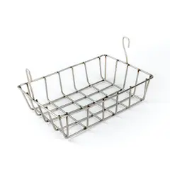 GENERICO - Canasta Multiusos Para Asador Acero Inoxidable 22X15X12 Cm