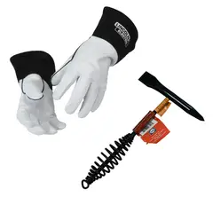 LINCOLN - Guantes Soldador Leather Tig Xl + Piqueta Marti