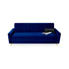 HOGAR VENECIA - Sofa Cama Reclinable Dominic 80X206X90 Azul